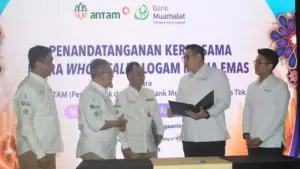 Antam dan Bank Muamalat Sinergi Distribusi Grosir Logam Mulia